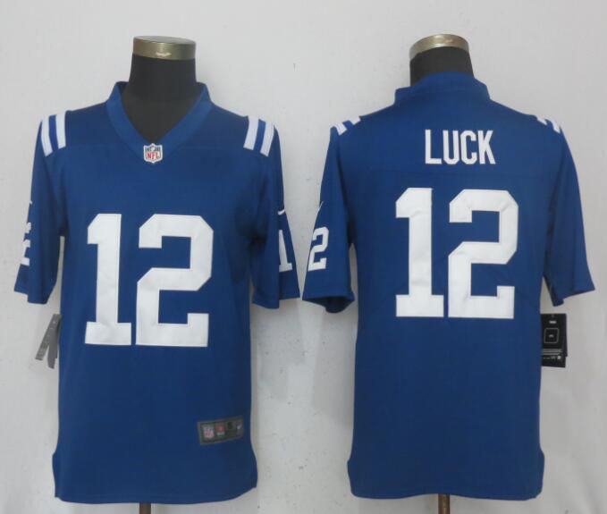 Men Indianapolis Colts #12 Luck Blue Vapor Untouchable Limited Player Nike NFL Jerseys->->NFL Jersey